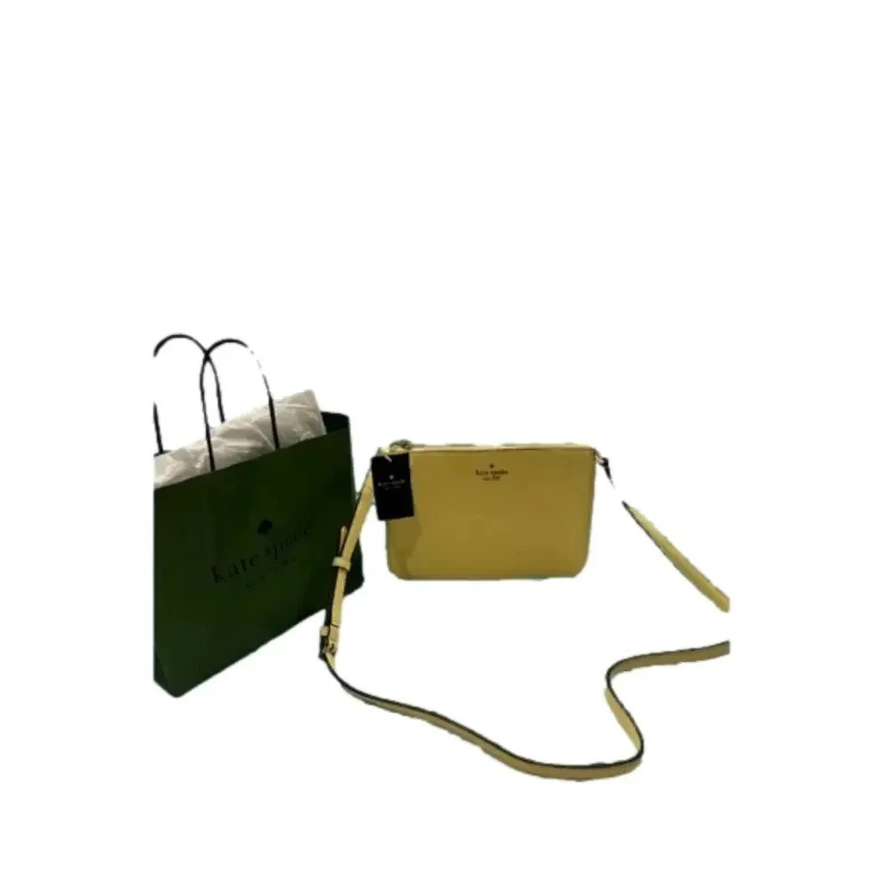 Kate Spade New York Leila Triple Gusset Crossbody Yellow NWT